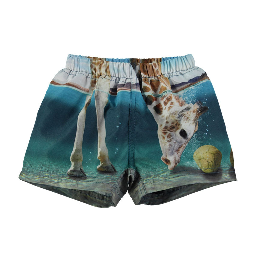 Kurze Badehose mit Giraffenprint von Molo