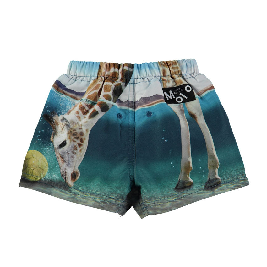 Kurze Badehose mit Giraffenprint von Molo